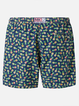 Leichte Badehose aus leuchtendem Stoff mit Ananas-Print