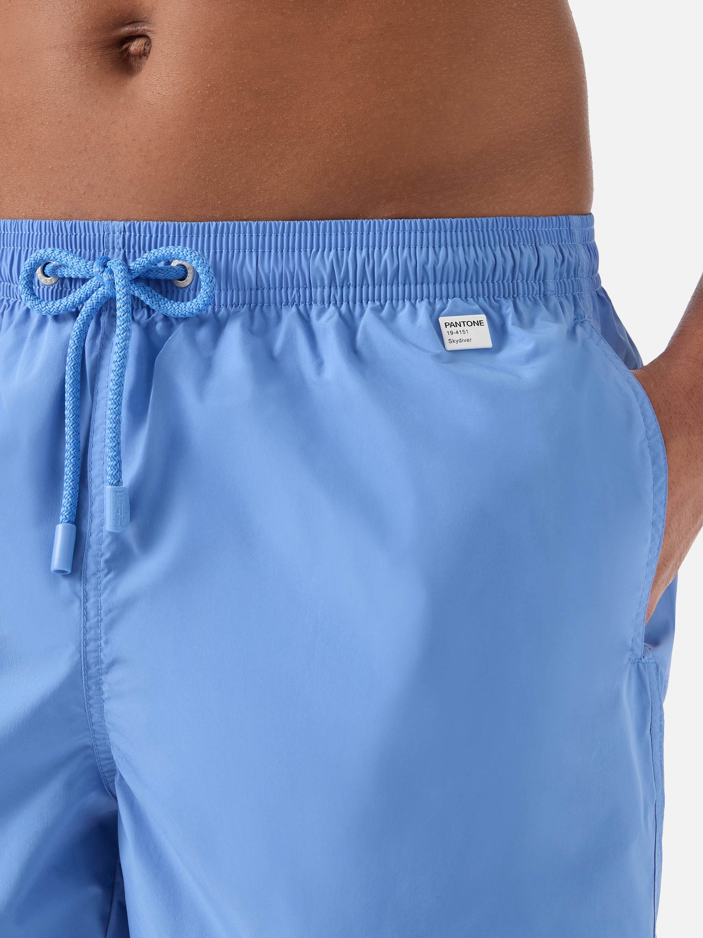 Lighting Pantone swim shorts in solid light blue | Special Edition