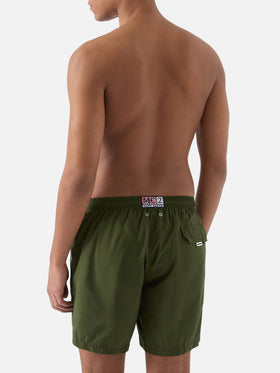Lighting Pantone swim shorts in solid military green | Special Edition