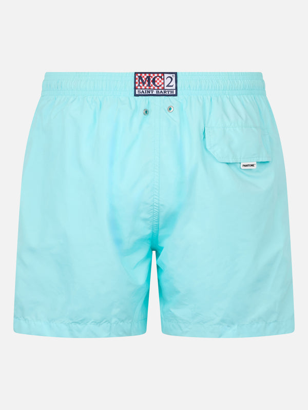 Man lightweight fabric water green swim shorts Lighting Pantone | PANTONE® SPECIAL EDITION