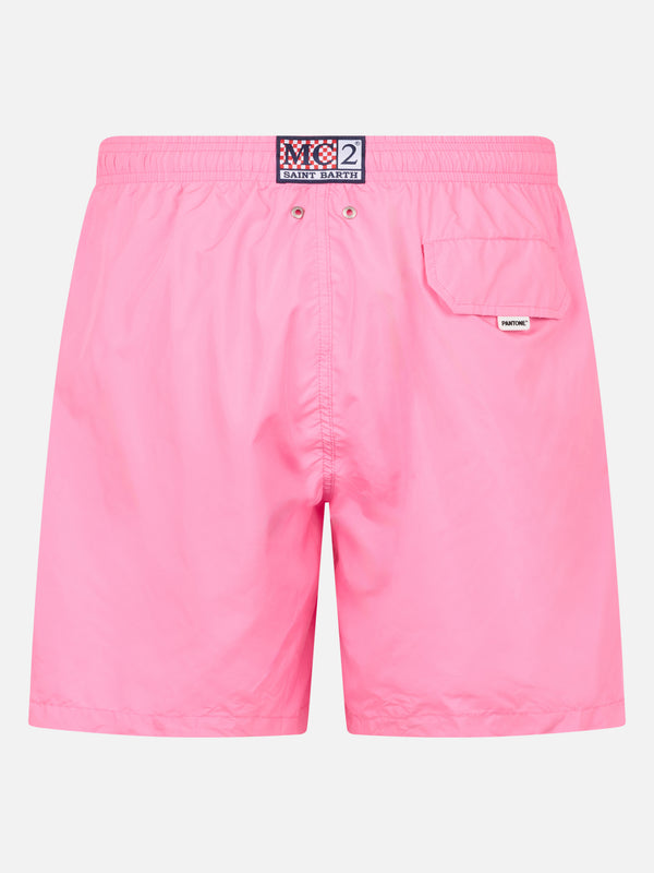 Man lightweight fabric pink swim shorts Lighting Pantone | PANTONE® SPECIAL EDITION