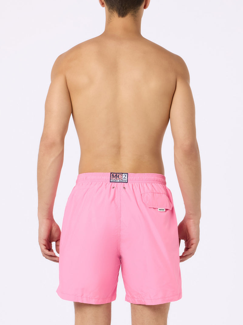 Herren-Badeshorts aus leichtem Stoff in Rosa Lighting Pantone | PANTONE-SONDERAUSGABE