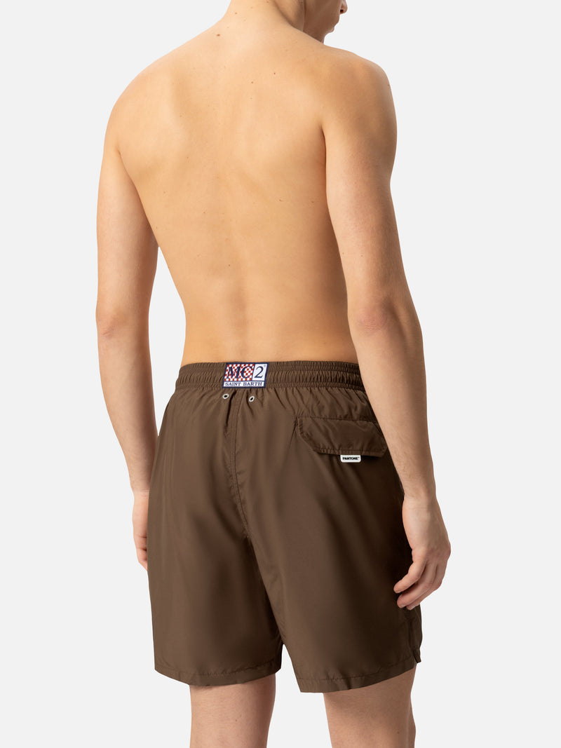 Lightweight fabric brown swim shorts Lighting Pantone | PANTONE® SPECIAL EDITION