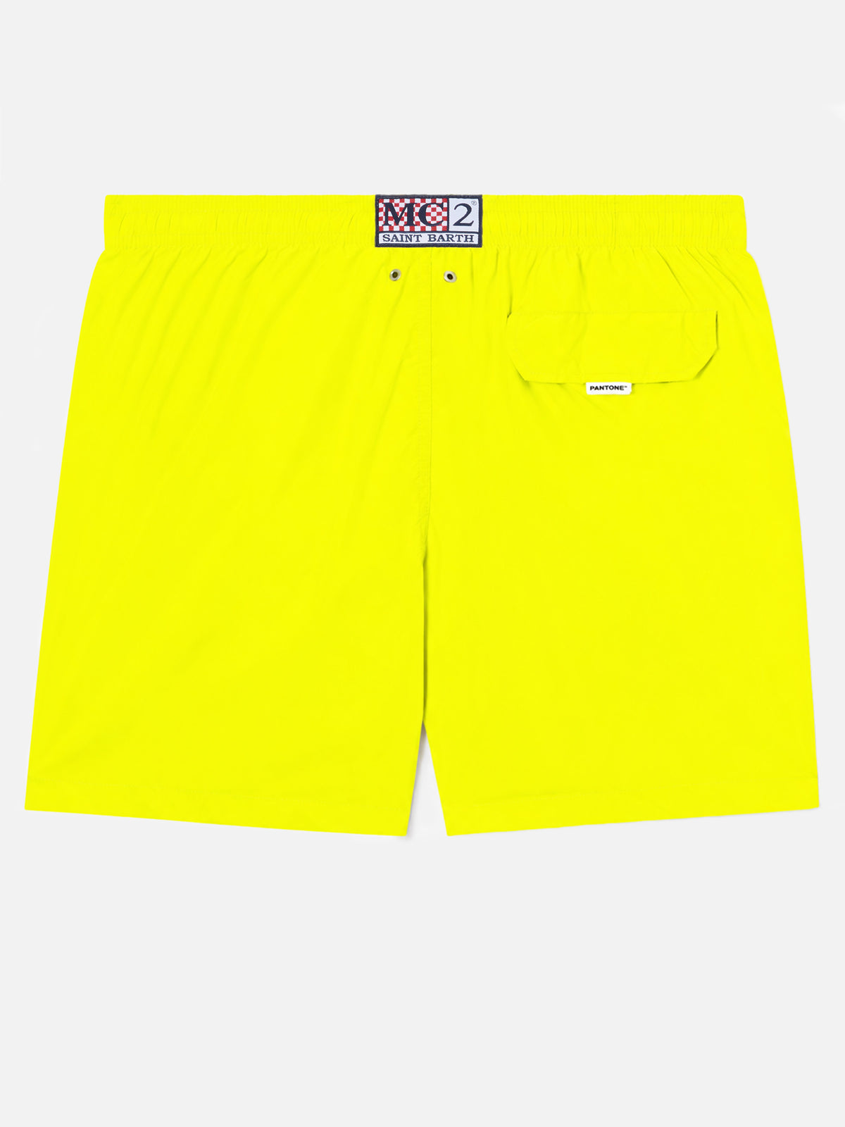 Badeshorts in Pantone Fluo Yellow aus technischem Stretchgewebe | Special Edition 