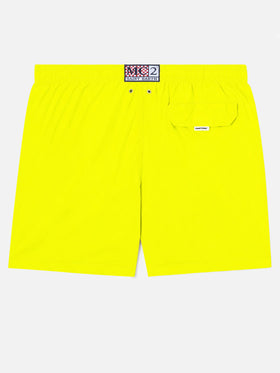 Badeshorts in Pantone Fluo Yellow aus technischem Stretchgewebe | Special Edition 