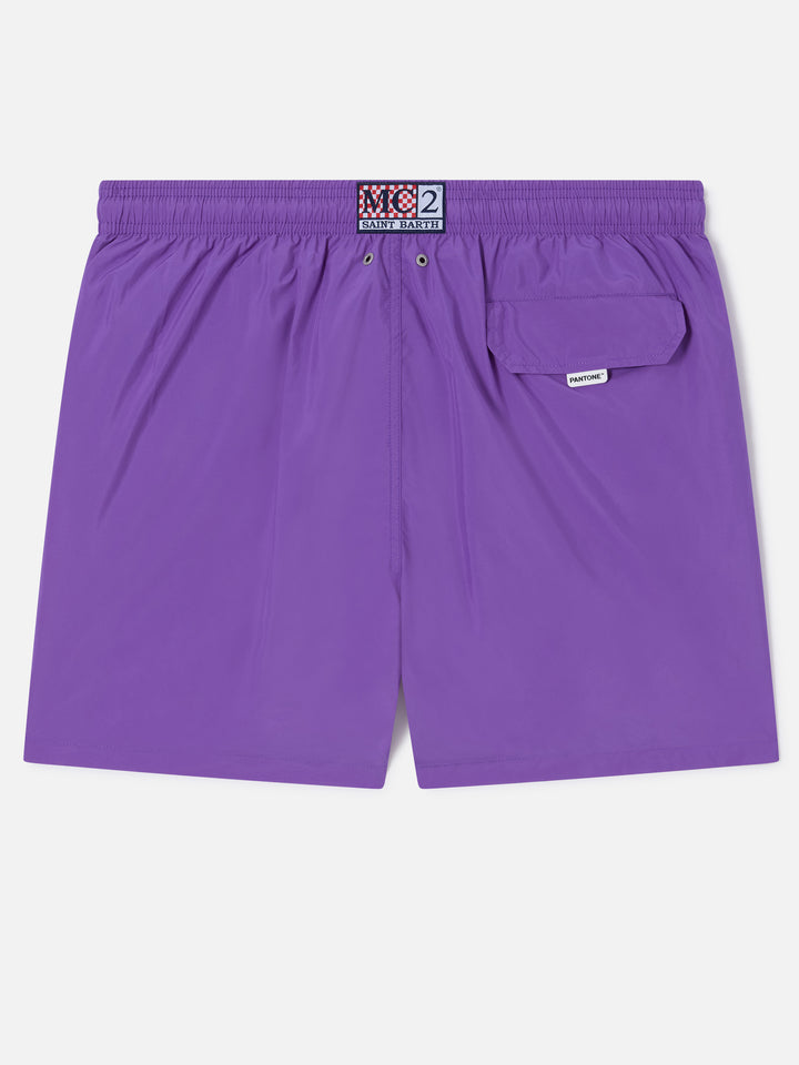 Lightweight fabric purple swim shorts Lighting Pantone | PANTONE® SPECIAL EDITION
