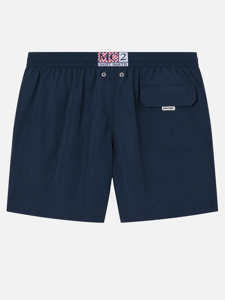 Marineblaue Badeshorts aus leichtem Stoff Lighting Pantone | PANTONE® SPECIAL EDITION
