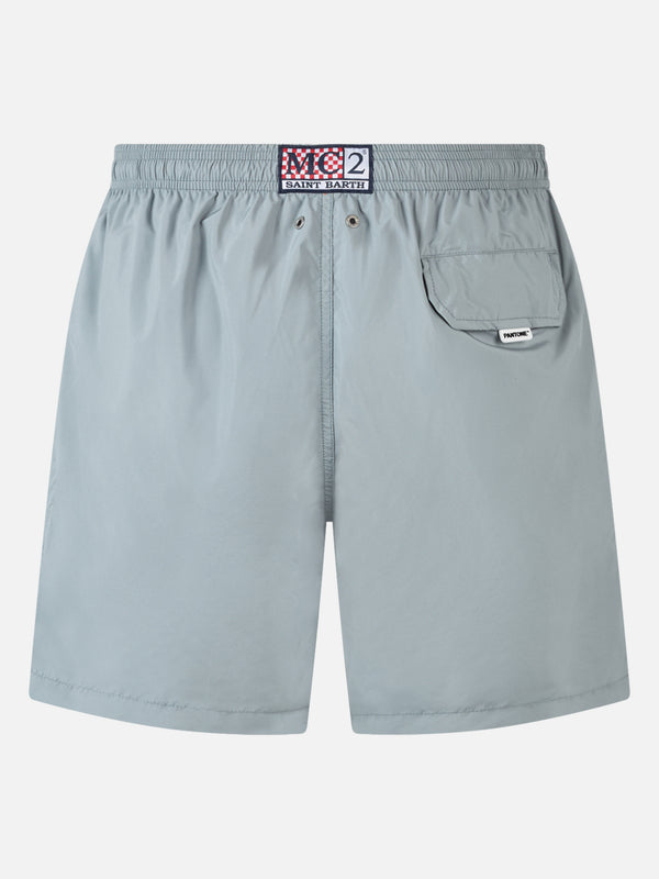 Man lightweight fabric grey swim shorts Lighting Pantone | PANTONE® SPECIAL EDITION