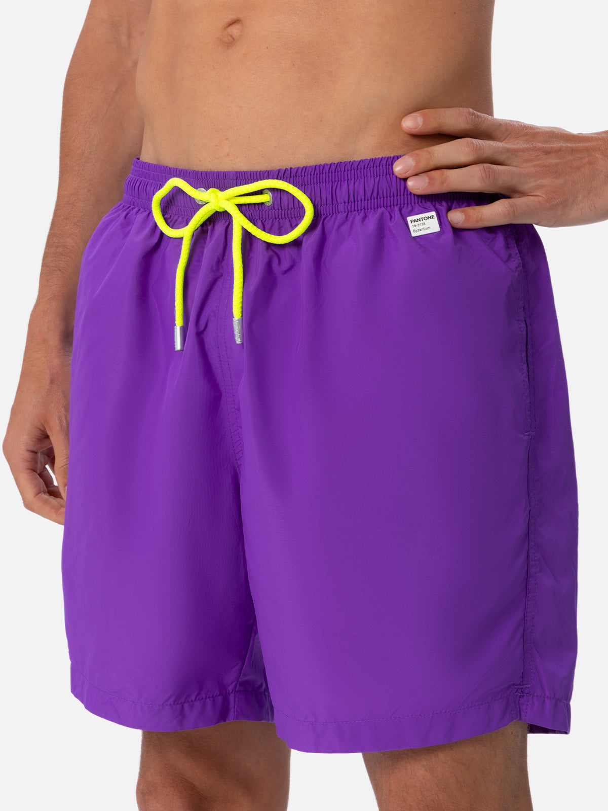 Man lightweight fabric purple swim shorts Lighting Pantone | PANTONE® SPECIAL EDITION