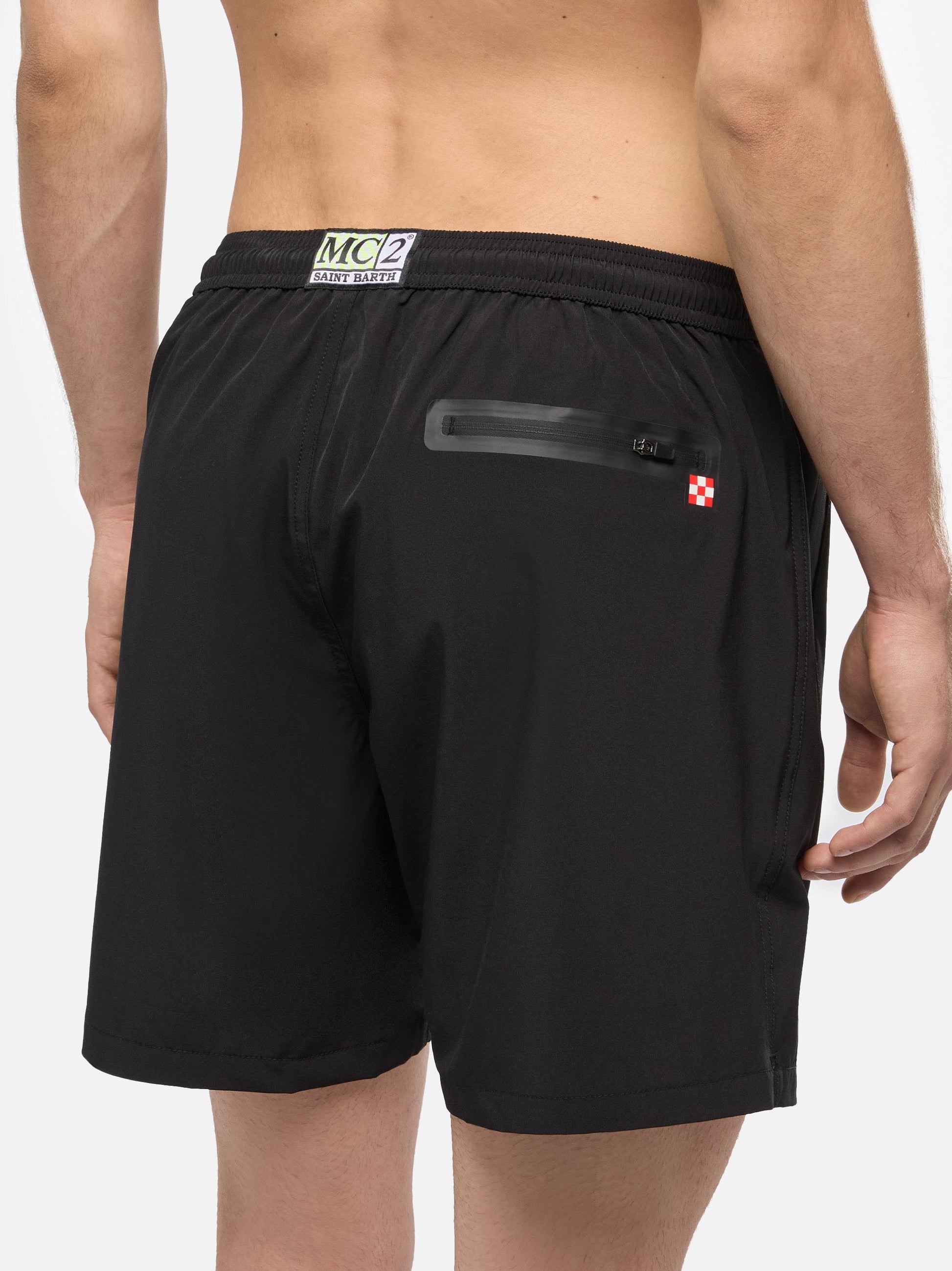 Black zipped swim shorts Lighting Submarine - MC2 Saint Barth