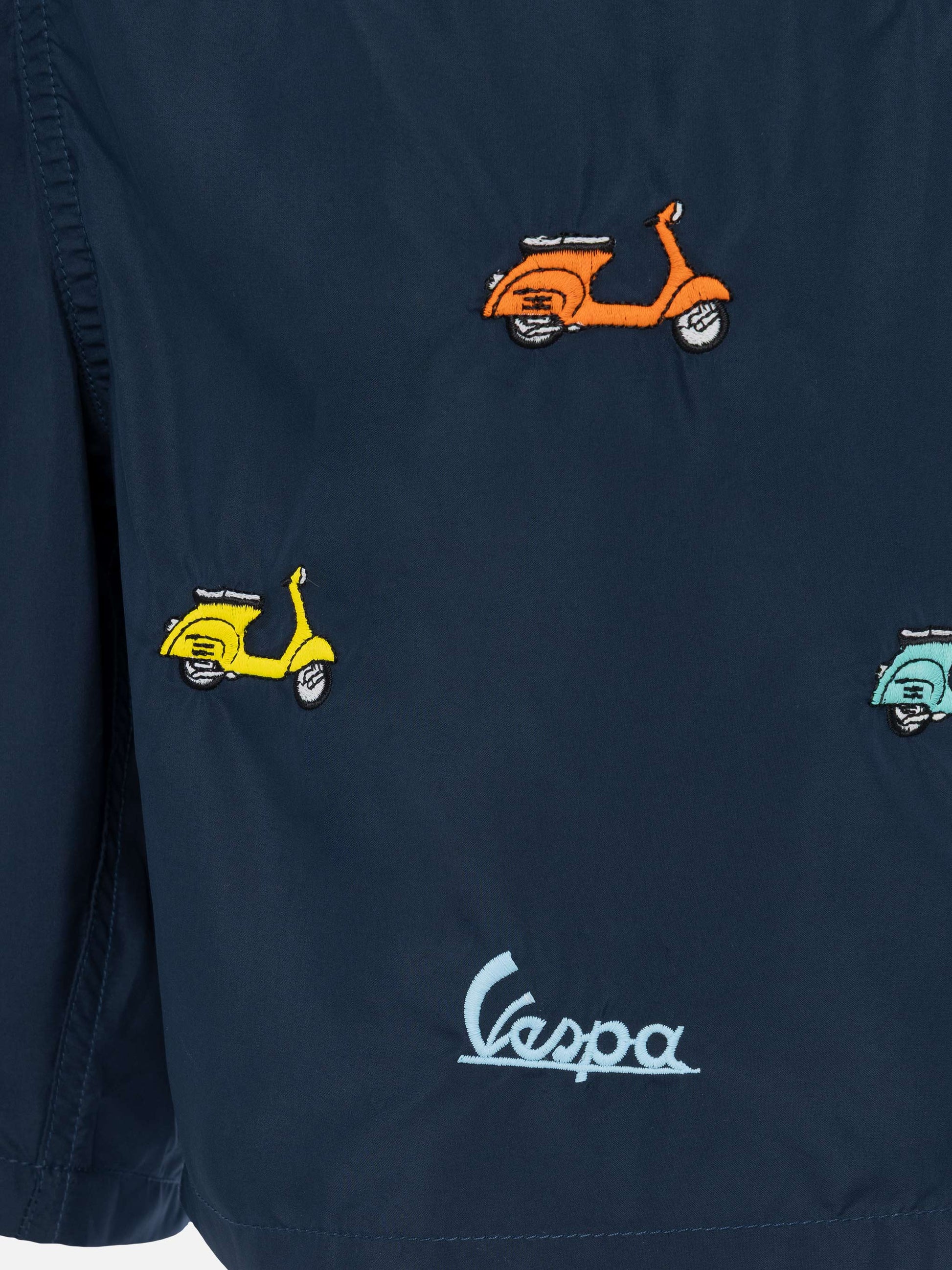 Lightweight fabric swim-shorts Lighting with Vespa embroidery | VESPA SPECIAL EDITION - MC2 Saint Barth