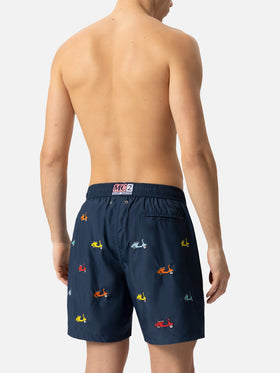 Lightweight fabric swim-shorts Lighting with Vespa embroidery | VESPA SPECIAL EDITION - MC2 Saint Barth