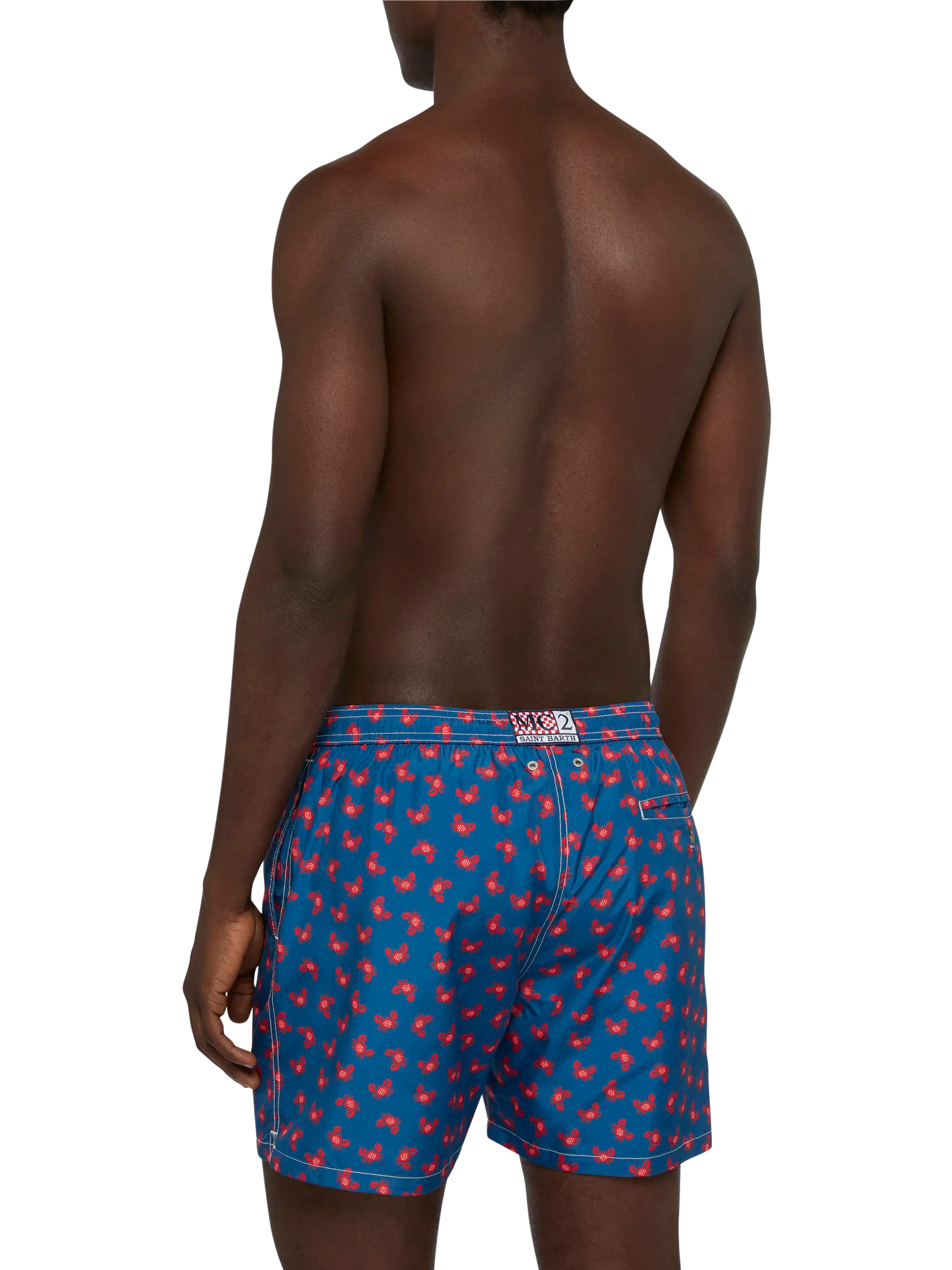 Lightweight fabric swim-shorts Lighting 70 with crabs print - MC2 Saint Barth
