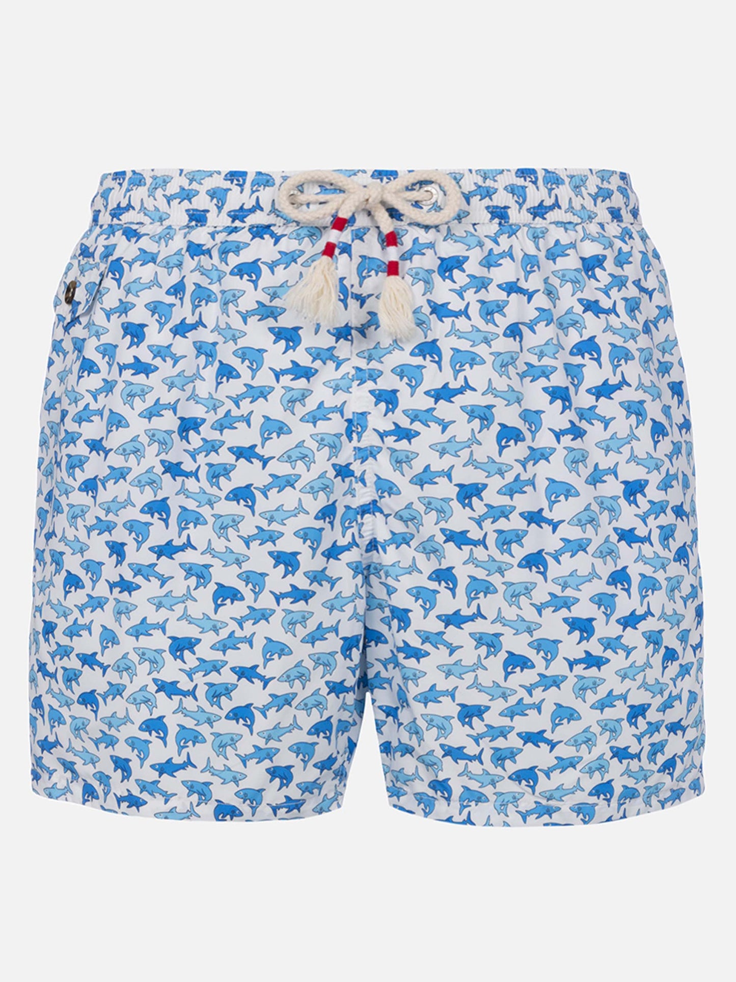 Lightweight fabric swim-shorts Lighting 70 with shark print