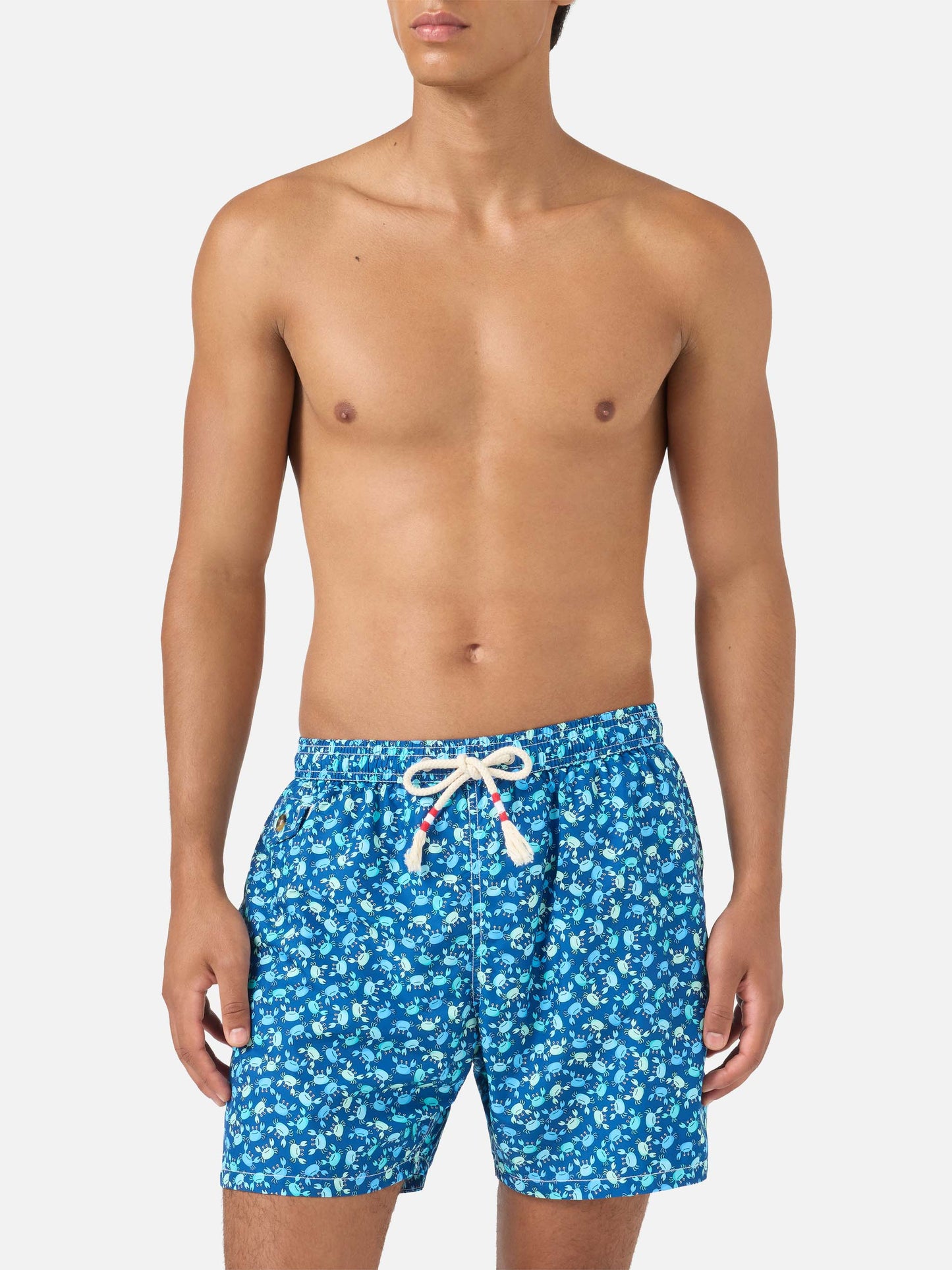 Badeshorts mit Lighting crabs-Print 