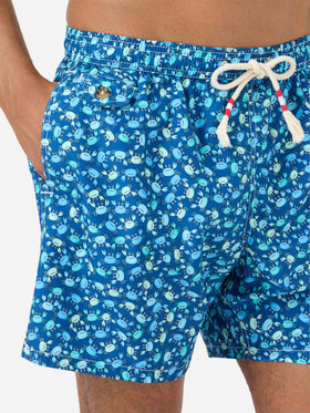 Badeshorts mit Lighting crabs-Print 