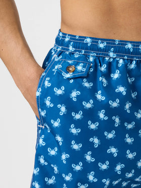 Lighting 70 swim shorts with blue all-over crab print