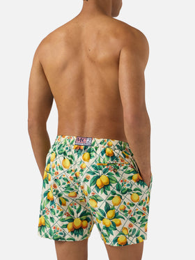 Lighting 70 swim shorts with lemon majolica print