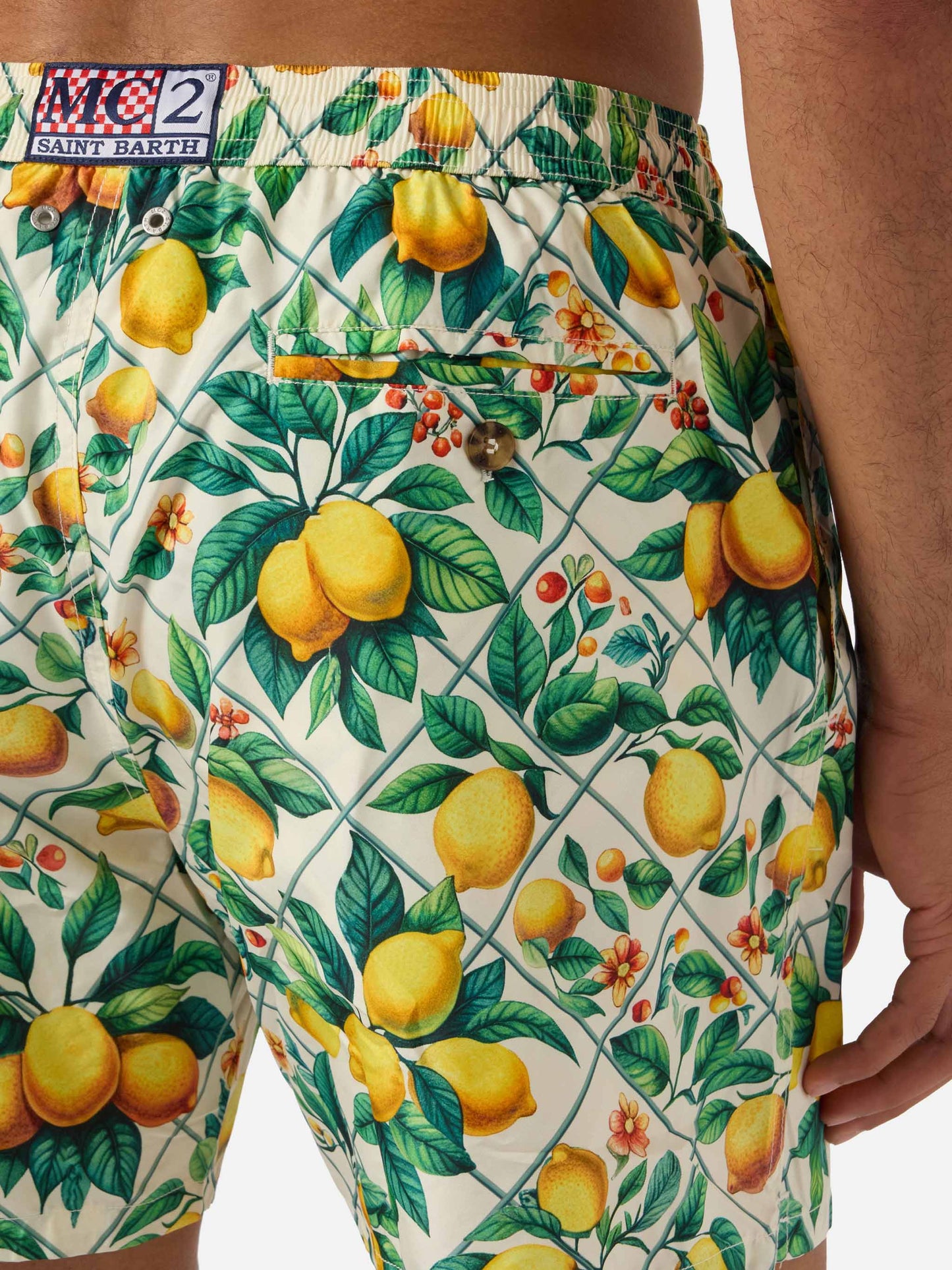 Lighting 70 swim shorts with lemon majolica print