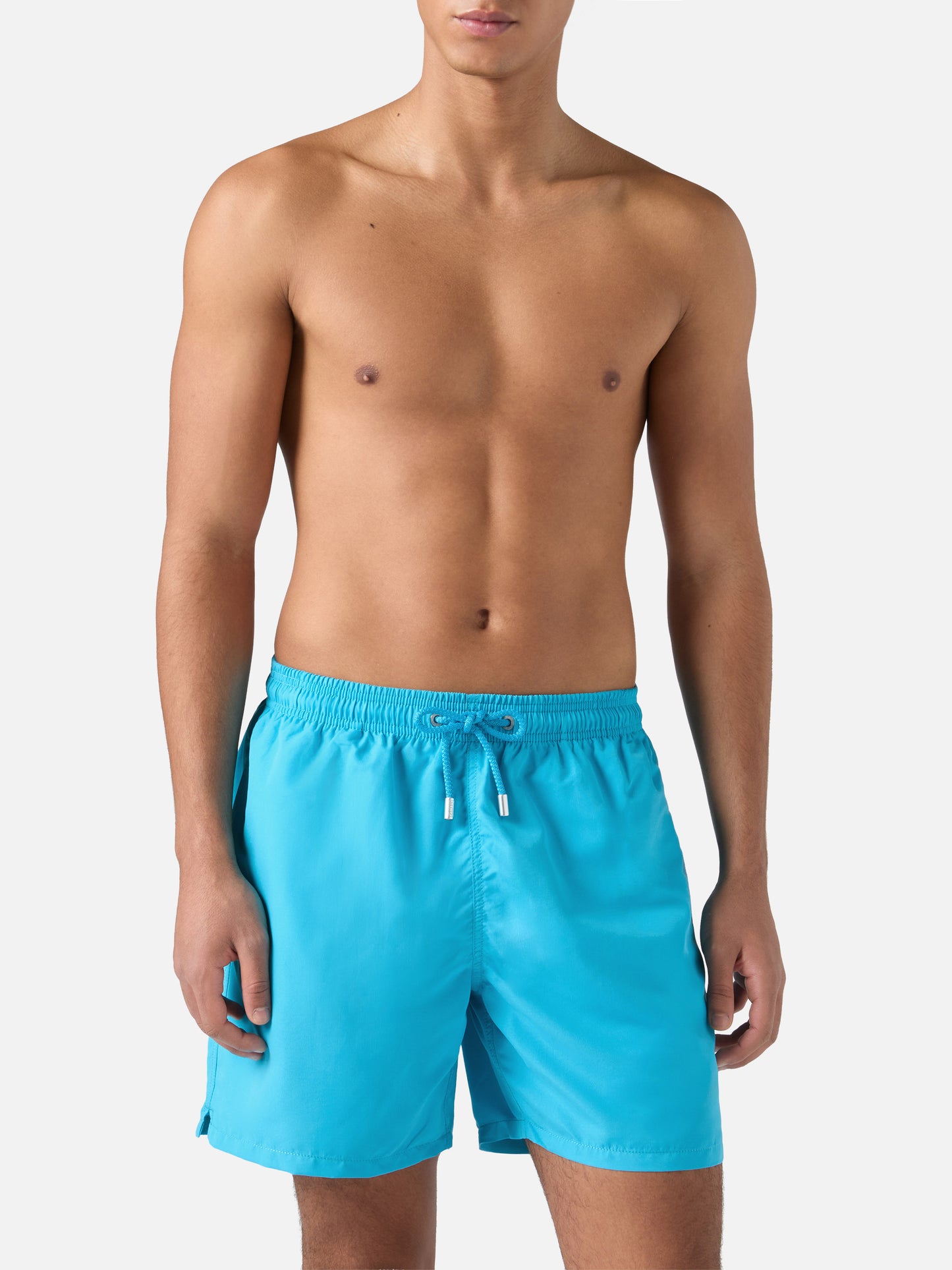 Men's swimsuit with thermoreactive print – daisy print