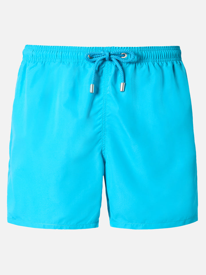 Herrenbadehose mit thermoreaktivem Druck – Gänseblümchenmuster