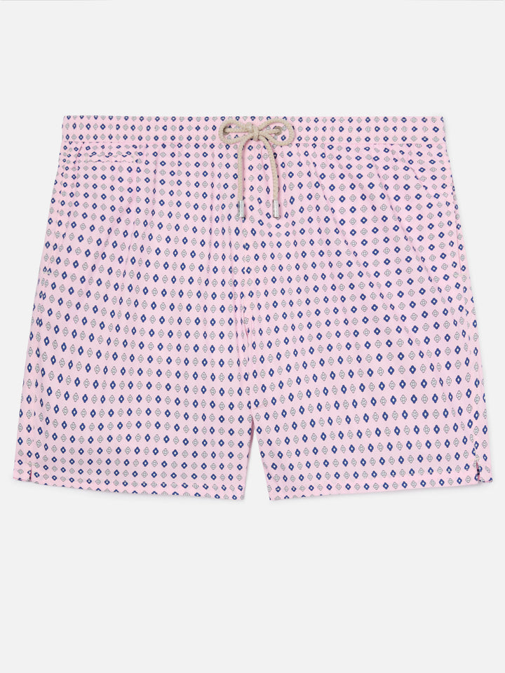 Costume mare Lighting Micro rosa con stampa geometrica all-over