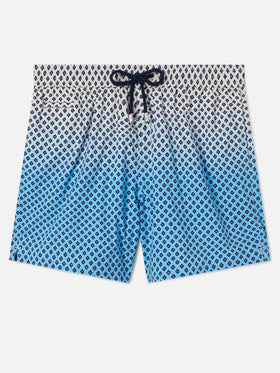 Lighting Micro swim shorts with geometric print on shaded background