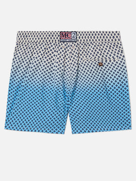 Lighting Micro swim shorts with geometric print on shaded background