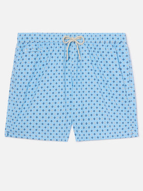 Light blue Lighting Micro swim shorts with all-over geometric print