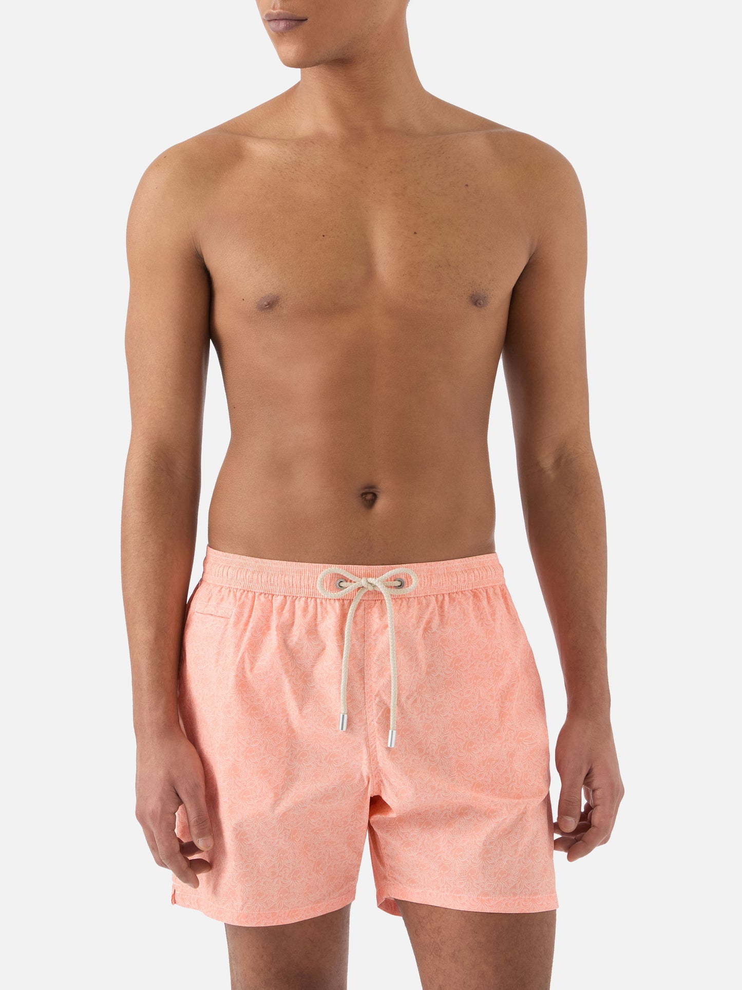 Costume mare Lighting Micro arancione con stampa polipi all-over