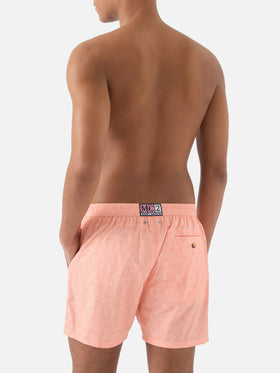 Costume mare Lighting Micro arancione con stampa polipi all-over