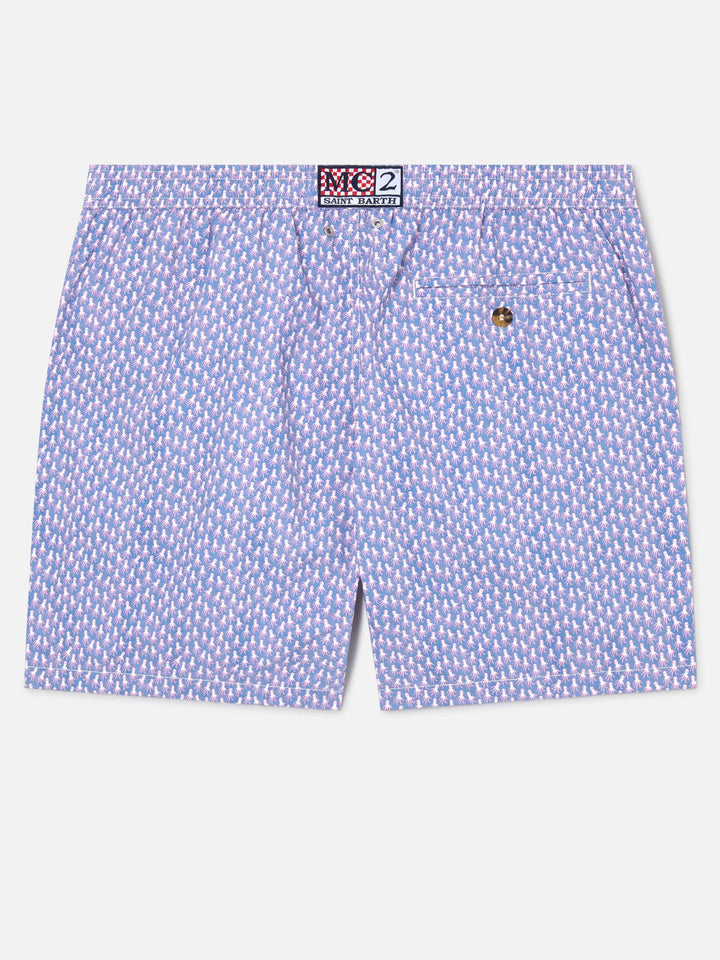 Lilac Lighting Micro swim shorts with all-over octopus print