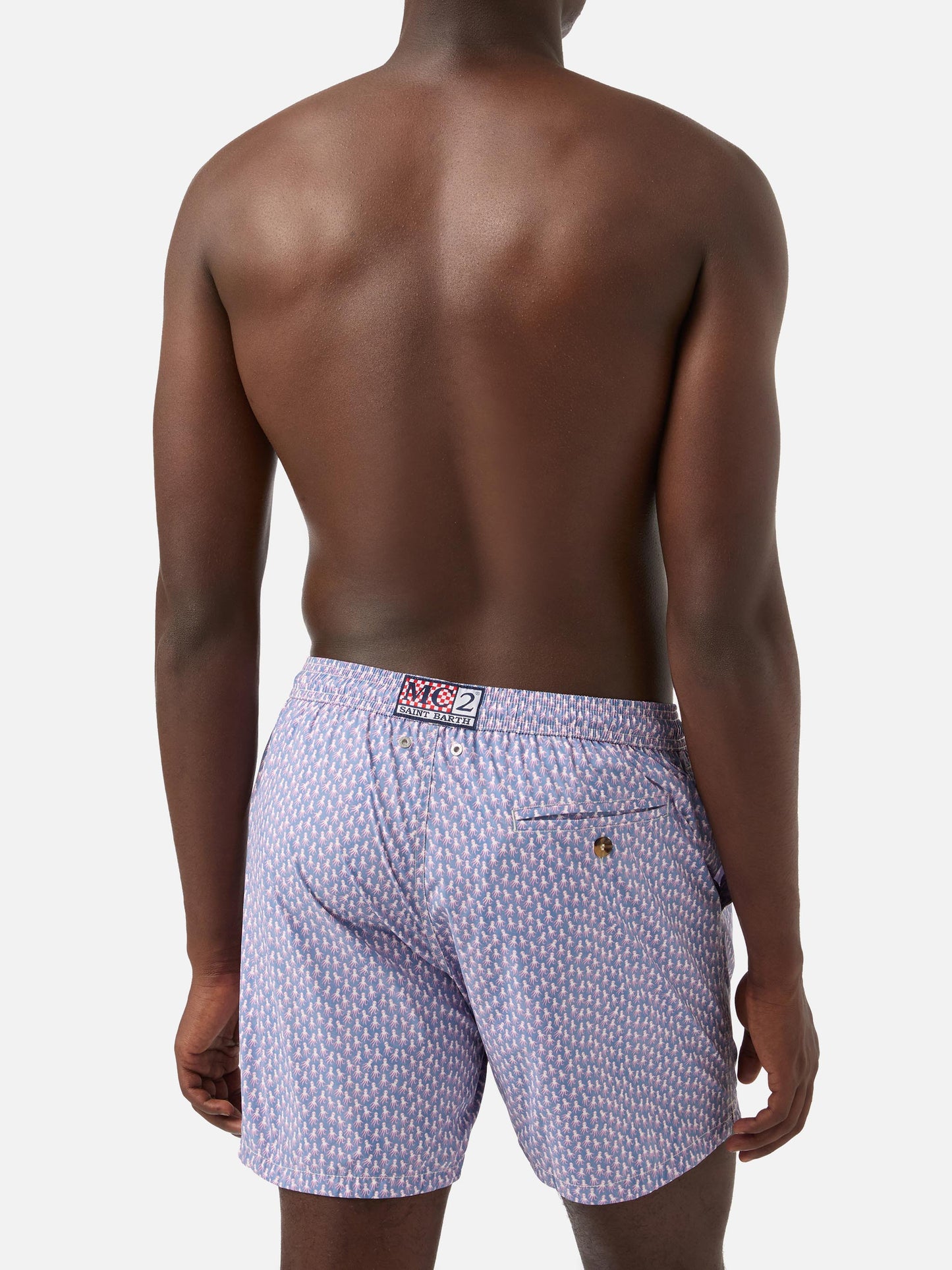 Lilac Lighting Micro swim shorts with all-over octopus print