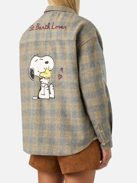 Camicia Lully in flanella di misto lana con ricamo Snoopy | Special edition