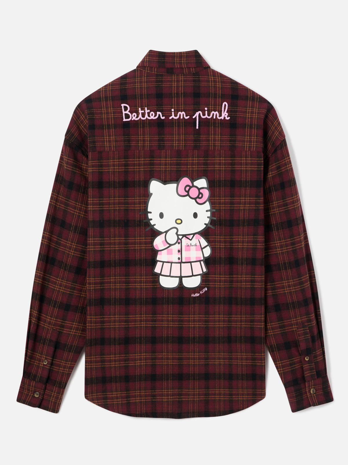 Camicia Lully in flanella di cotone con ricamo Hello Kitty | Special edition