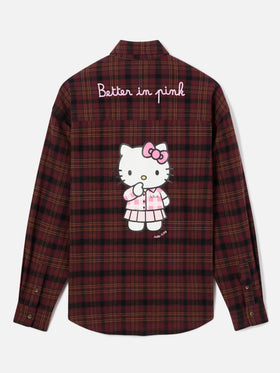 Camicia Lully in flanella di cotone con ricamo Hello Kitty | Special edition