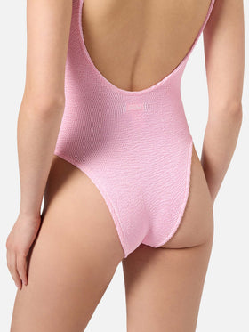 Costume intero Lora in crinkle rosa