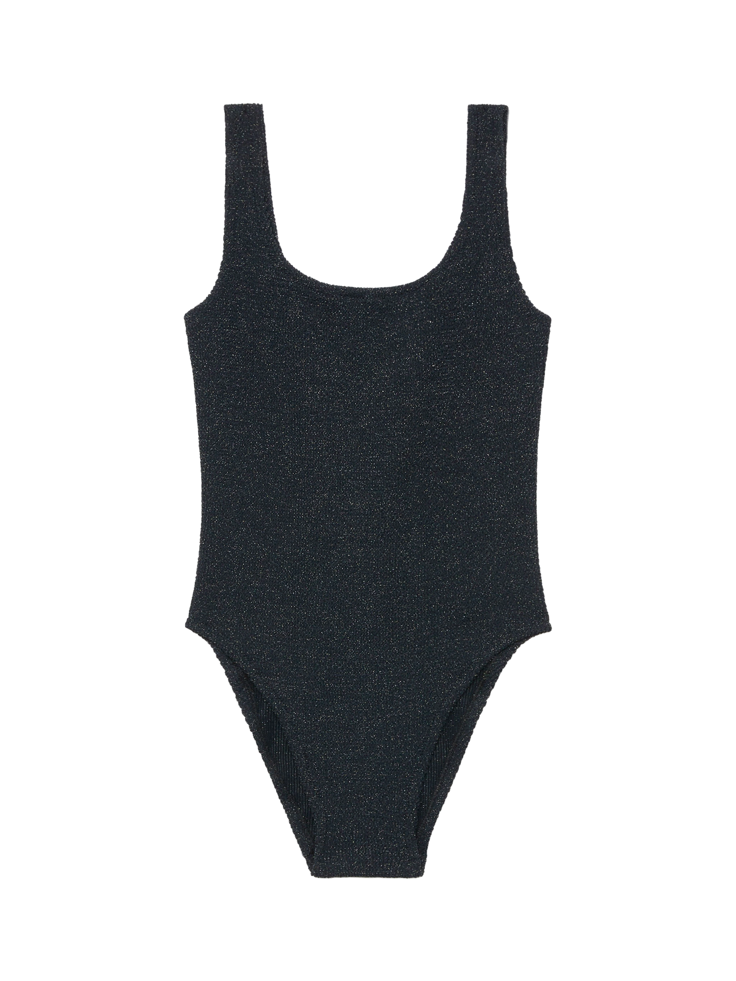 Costume intero Lora crinkle lurex nero