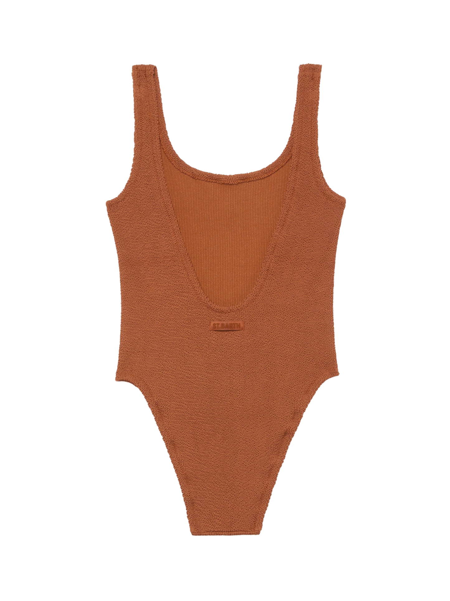 Costume intero Lora crinkle marrone cammello