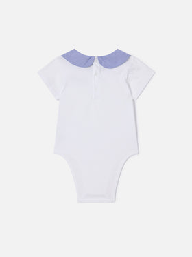 Lou organic cotton bodysuit with Mini Captain embroidery