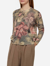 Maglione da donna mohair Louise con stampa a fiori