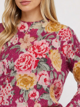 Suéter Floral Louise en mezcla de cachemira 