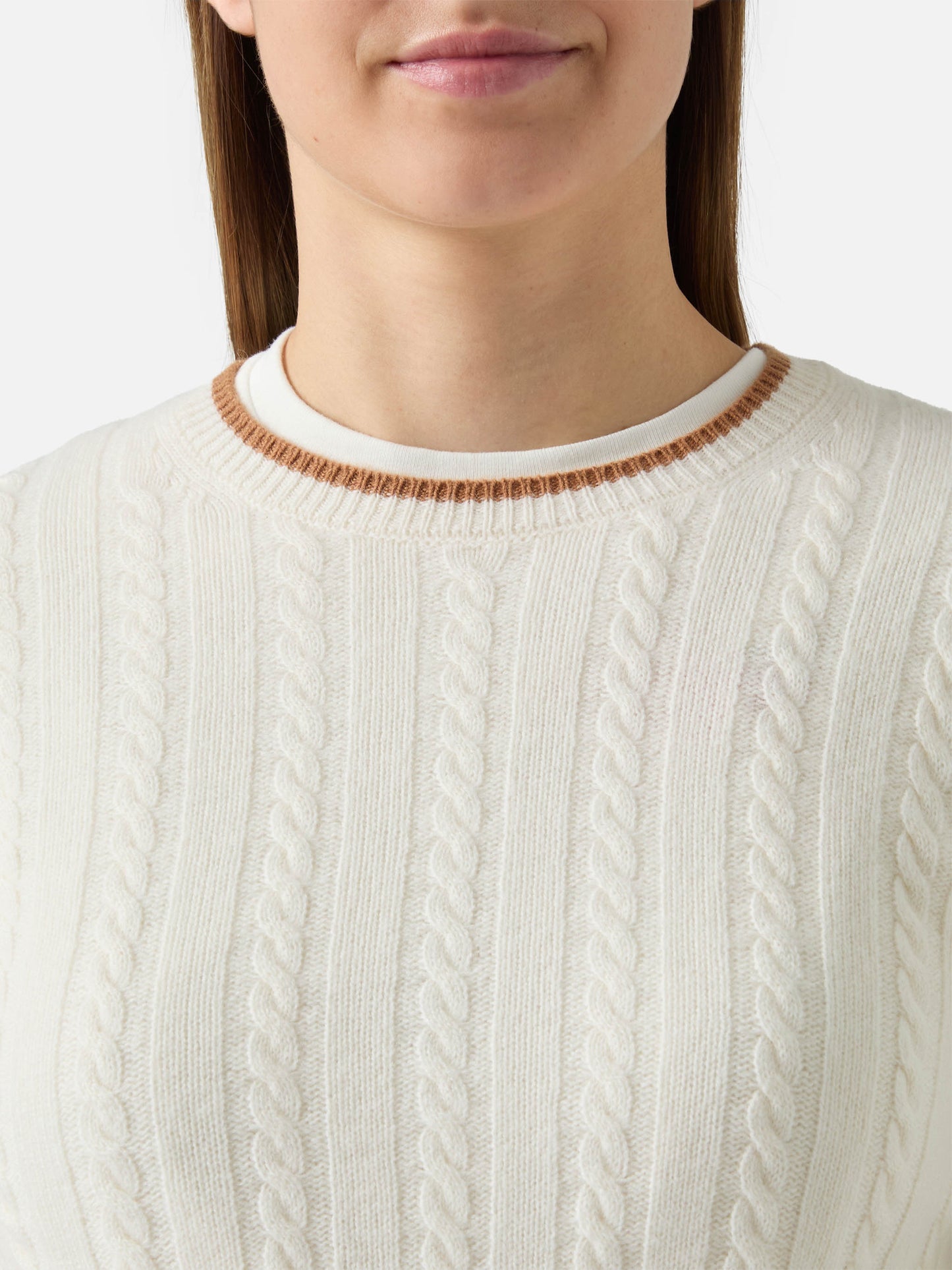 Laroche cable-knit sweater in wool with St. Barth embroidery