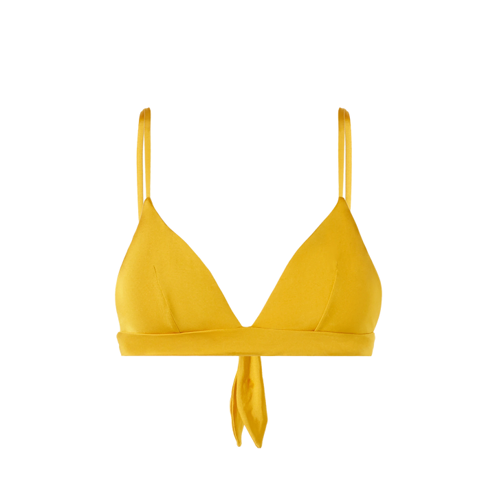 Senffarbenes Triangel-Top für Damen