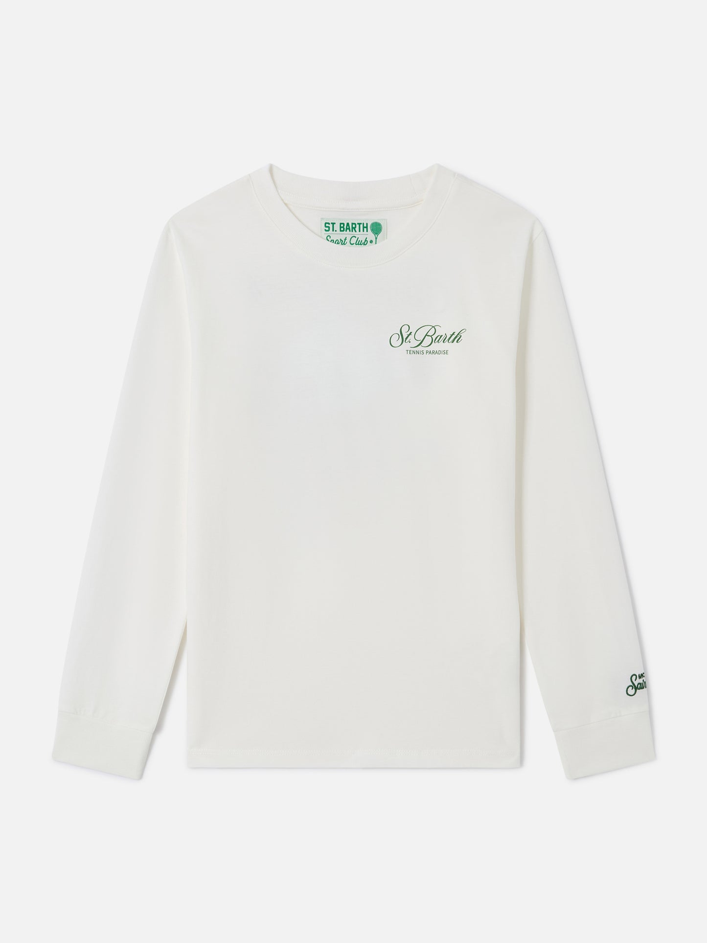 T-shirt girocollo Luton bianca a manica lunga con stampa Tennis Paradise | PEANUTS SPECIAL EDITION