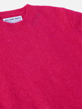 Fuchsia stretch alpaca crewneck Lyle