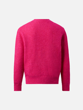 Fuchsia stretch alpaca crewneck Lyle