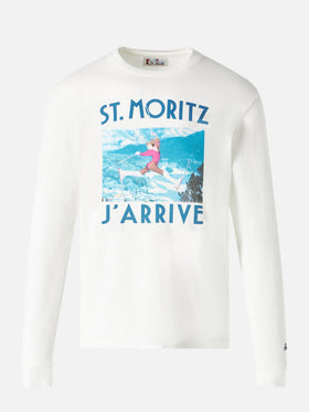 Herren-T-Shirt mit langen Ärmeln und Aufdruck