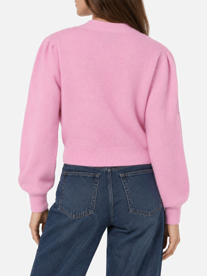 Lyza Soft cardigan court avec cœurs au crochet 