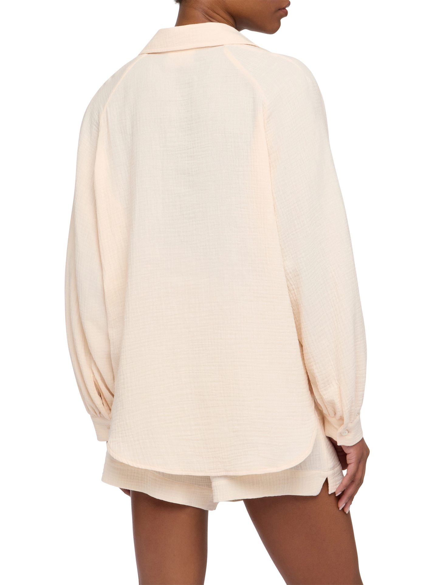 Blusa in mussola color off-white Maira